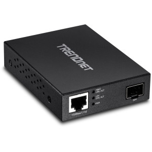 TRENDnet TFC-PGSFP Gigabit PoE SFP Media Converter, no power adapter required